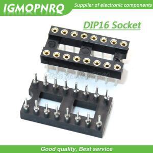 10pcs DIP-16 둥근 구멍 16 핀 2.54MM DIP IC 소켓 어댑터 솔더  16PIN 커넥터 IGMOPNRQ