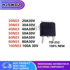 10개 20N03 100N03 TO-252 MOSFET 전계 효과 튜브 새 제품