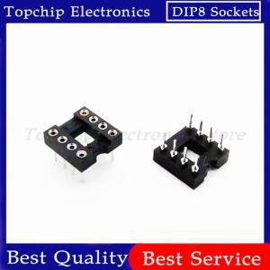 10pcs DIP-8 둥근 구멍 8 핀 2.54MM IC 소켓 어댑터 솔더  커넥터