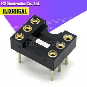 20pcs 둥근 구멍 6 핀 2.54MM DIP IC 소켓 어댑터 솔더  커넥터 new