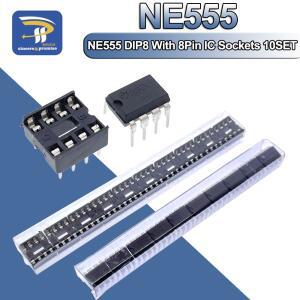 20개 (각 10개) NE555 IC 타이머 프로그래밍 발진기 칩 및 8핀 DIP 소켓