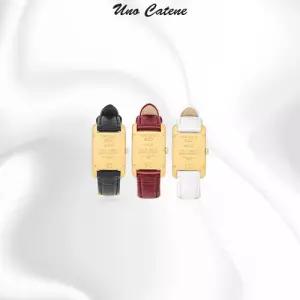 [우노카테네] 24K 타임리스 소가죽 팔찌(블랙, 레드, 화이트 중 택1)