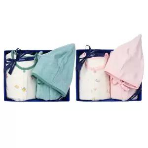 갤러리아 (쌍둥이출산,백일,아기옷)노어우주복(모자,조끼)그린+핑크세트(AB2