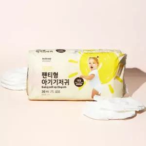 노브랜드 팬티형 기저귀 아기 선물 남녀공용 대형 36P 1개 GST