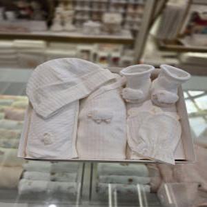 [AK분당점] [에뜨와] 에딘배내수트모자SET 출산세트 (07T517903) 크림,화이트