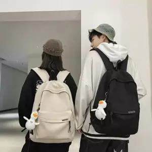 [옷자락]옷자락 미니멀 고퀄탄탄원단 캐쥬얼 백팩 오리키링세트 미니멀