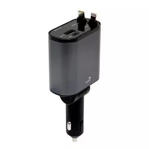 엑센 액센 C40 4in1 릴케이블 60W 차량용 고속 멀티 충전기