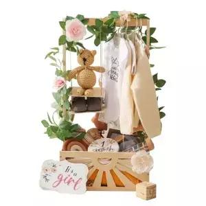 생일 파티 장식 나무 보관 바구니 방 가구 DIY 사진 액세서리