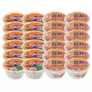 육개장사발면12개 + 김치사발면12개 (총 24개)