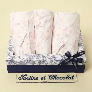 타티네 쇼콜라 임신축하출산선물3종세트이솝배냇가운+상하복+속싸개TNPRNG401P-169 143367
