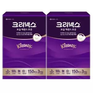 유한킴벌리 크리넥스 보습 에센스 로션 티슈 150매 3개입 x 2팩