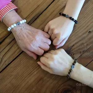 호랑이 십자가 호안석 오닉스 팔찌 금전운 재물운 사업운 액막이 기독교 천주교 묵주 시험합격 운동선수