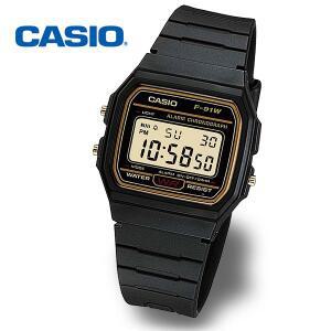 [카시오]CASIO 카시오 스퀘어 빈티지 방수 전자 스포츠 군인시계 F-91WG-9