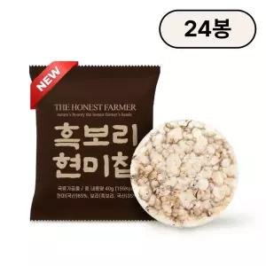 정직한농부 흑보리현미칩 40g x 24봉 무설탕 무지방 건강한간식