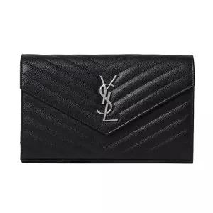 [SAINT LAURENT] 25FW 은장 마틀라세 체인백 블랙 377828 BOW02 1000