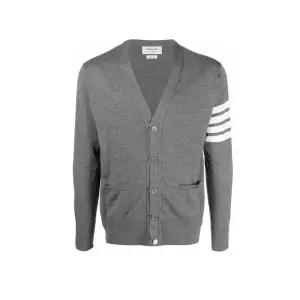 [THOM BROWNE] 26SS 사선 완장 클래식 메리노 울 가디건 메드그레이 MKC002A Y1014 038
