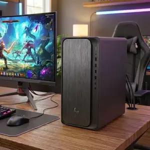 HP 옴니데스크 M03-0037KR RTX5050 인텔 AI U7-265 D5 32GB 1TB FreeDOS 듀얼모니터 미니타워 사무 업무 그