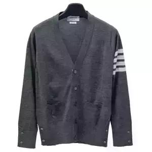 [THOM BROWNE] 톰브라운 남성 4-바 울 스트라이프 가디건 MKC002AY1014-038