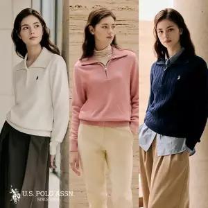 유에스피에이 [단품][U.S POLO ASSN.] 하프집업 니트 1종 여성