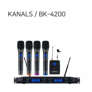 KANALS BK-4200 / 4ch 무선 핸드 핀마이크 시스템 / 엔터그레인 카날스 공식대리점