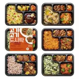 마마킹 혼밥 양많은 냉동 도시락 단백질 식단 직장인 간편 점심 편의점 고기고기 5종