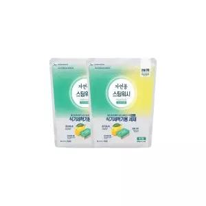 자연퐁 식기세척기 세제 타블렛 레몬향 55P 2개