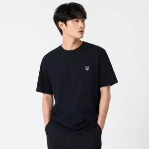 메종키츠네 6S PM00108KJ7025 0413 그레이 폭스 반팔 티셔츠 네이비