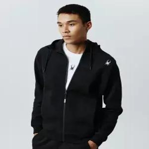 스파이더 SPYDER 베이직 셋업 후드 집업 SPIFCNFT302UBLK