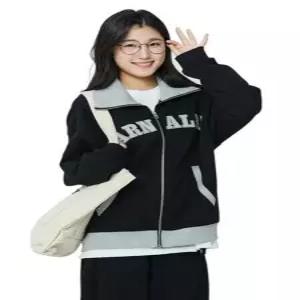 [소이][가을]배색 카라 집업 점퍼 25F0153