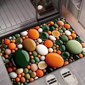 화장실 주방 발매트 욕실 규조토 3D 베넬라 착시 조약돌 빨아쓰는 매트 싱크대
