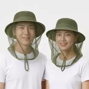 썬버그 방충 메쉬모자 모자 2개 노터치 벌레잡이 세트구성 양봉 낚시 등산 농사 야외작업