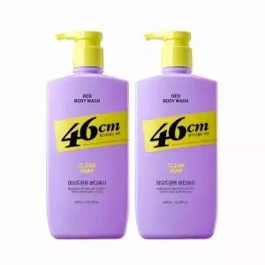 46cm 체취케어 약산성 데오드란트 바디워시 클린솝향 600ml 2개