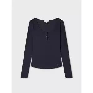 [후아유](하남점)Ribbed Henryneck Long Sleeve T-shirt(F) WHLAG3812F