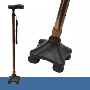 웰비 미끄럼 방지 4발 접이식 할머니 할아버지 노인지팡이 선물용 보행보조 도구 휴대용
