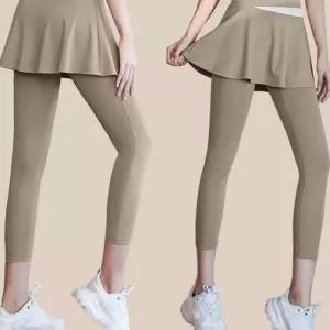 (올핀)필라테스 레깅스 여름 스커트 A라인 프릴 운동복