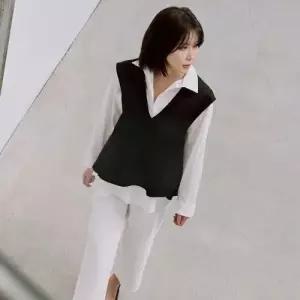 [베스띠벨리]브이넥 베스트 BKVAB2701_CA