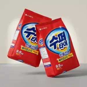 수퍼타이 세탁세제 가루 9.5kg 2개