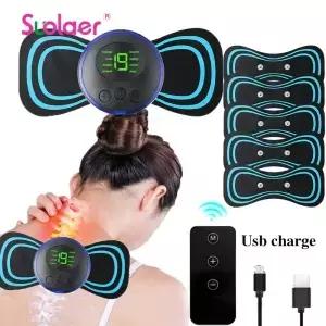 미니 전기 목 마사지기 USB 충전식 휴대용 어깨 및 마사지 패치 다단계 조절 가능
