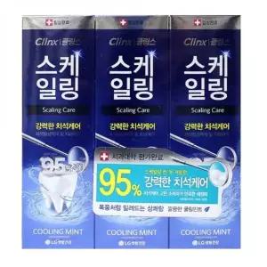 치약 클링스 민트치약 구강 양치치약 양치 칫솔치약 쿨링 청결 100gx3p