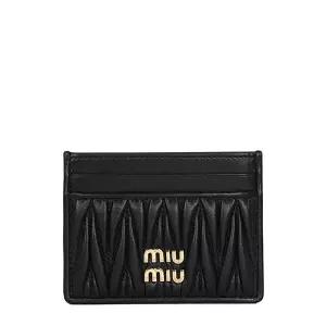 26FW 블랙 마테라쎄 나파 카드지갑 5MC076 AFPP F0002