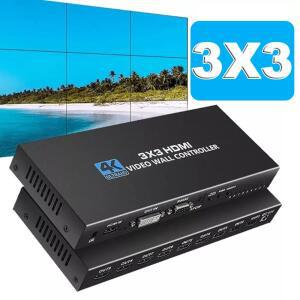 4K HDMI 비디오 월 컨트롤러 3X3/2X3/2X2 프로세서 멀티 스크린 스플라이서 디스플레이