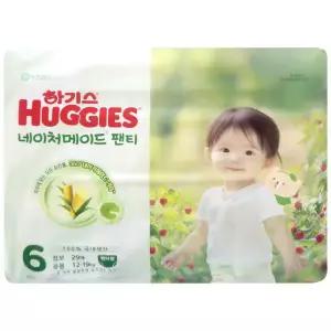 하기스 네이처메이드 팬티 기저귀 6단계 팬티형 특대형 점보형 공용 29매 1개
