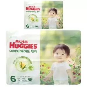 하기스 네이처메이드 팬티 기저귀 6단계 팬티형 특대형 점보형 공용 29매 2개