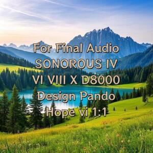 Final Audio SONOROUS IV VI VIII X D8000 Design Pando Hope vi 1:1 9011용 99% 순은 합금 풀 슬리브 이어