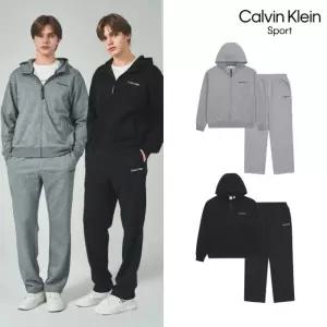 캘빈클라인 Calvin Klein CK 파격초 시그니처 에센셜 셋업 후디집업+팬츠 2종, 남성