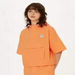 브리즈 후드 반팔 아노락 우먼 ORANGE
