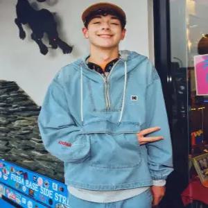 RGB 데님 후드 아노락 SKY BLUE