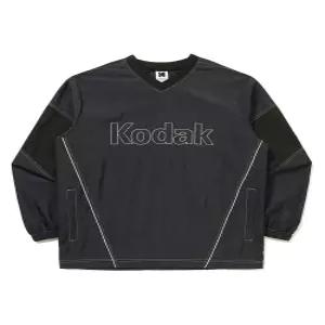 컬러 블록 긴팔 피스테 CHARCOAL