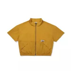 브리즈 라이트 크롭 반팔 집업 우먼 YELLOW