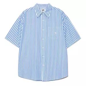 리 LEE 린넨 로코 포켓 반팔 셔츠 블루 LE2402SS05BL